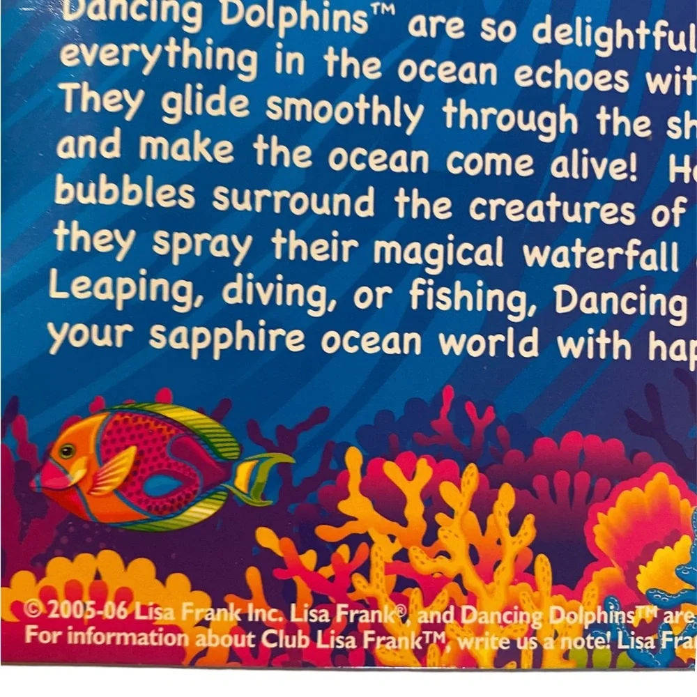 Lisa frank dancing dolphins folder and sticker strip pack of three